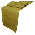 thumbnail image 2 of Darling Souvenir Metallic Gold Weave Natural Jute Burlap Table Runner Sewed Edges 12"" x 108"" Rustic Wedding Party Decoration, 2 of 7