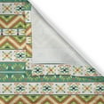 thumbnail image 5 of Ambesonne Colorful Grommet Curtain, Ethnic Geometric Shapes, 50" x 84", Pistachio Green Orange, 5 of 6