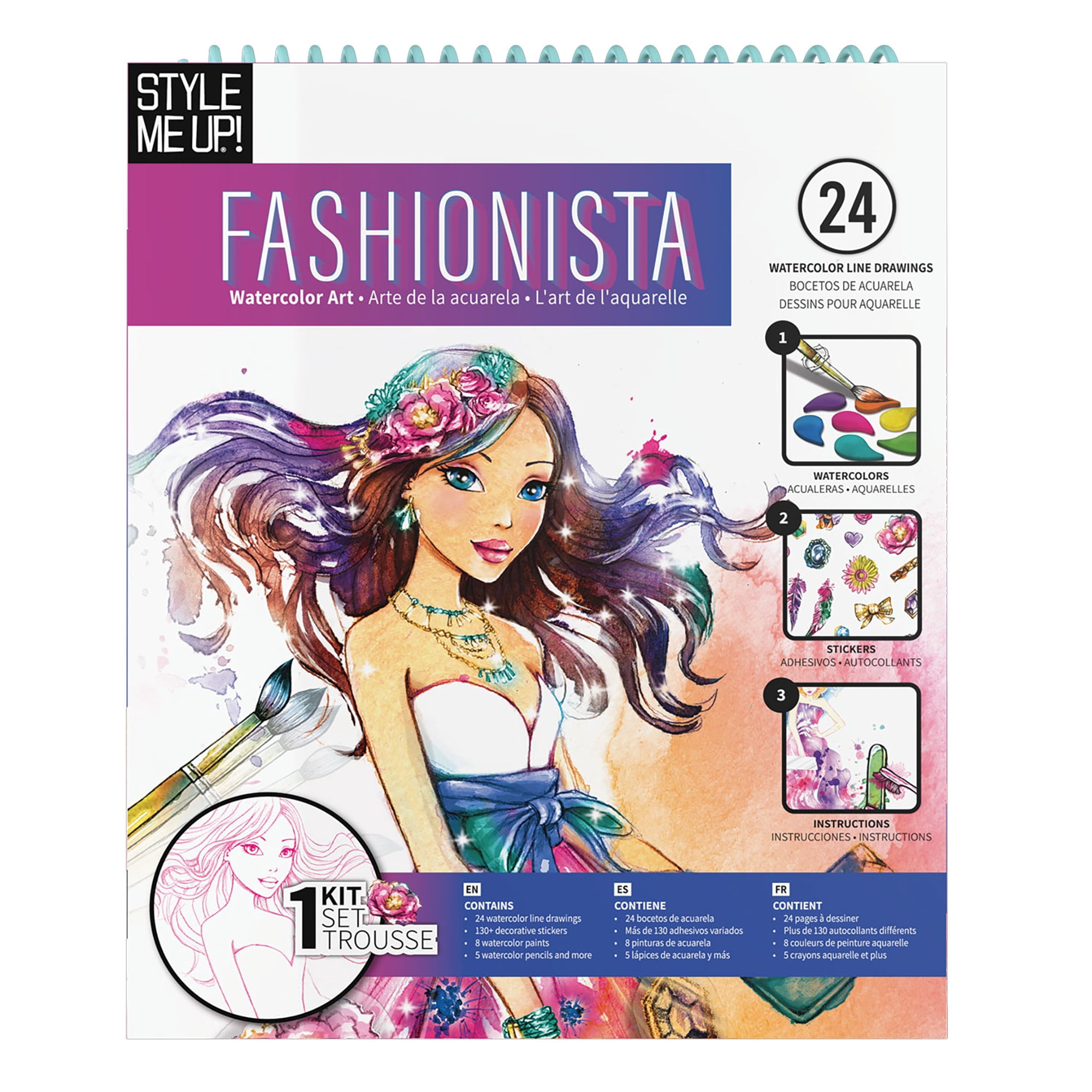 Style Me Up, Fashionista, Watercolor Painting Kit