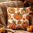thumbnail image 5 of Pumpkin Pillow Covers 18x18 Double Sided Print Fall Decor Cushion Covers for Sofa Thanksgiving Home Decor by OVFUIZ, 5 of 6