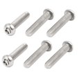 thumbnail image 1 of Tornillo de cabeza de botón Torx de cinco lóbulos de acero inoxidable 304 M6x30mm 6 piezas, 1 of 2