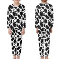 thumbnail image 5 of DISNIMO Black CowPrints Pajama Sets for Little Girls 2 Piece Set Sizes 7t for Kids Boys Pj Set Long Sleeve and Pants Set Sleepwear for Kids Night Wear Sleepwear Pjs Sets, 5 of 7