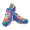 thumbnail image 3 of COEQINE Tie-Dye Women Running Shoes Girls White Sole Sneakers Hiking Camping Air Mesh Training Athletic Shoes Fitness Footwear, Blue Pink Yellow, 3 of 7