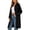 Black, variant on Women's Hooded Cable Knit Long Cardigan, Open Front Long Sleeve Sweater Coat With Side Pockets