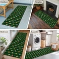 thumbnail image 5 of 2'x6' Rug Runners for Hallways Kitchen, Green Christmas Non Slip Entryway Beside Floor Carpet Runner, Green Botanical Xmas Balls Star Washable Laundry Room Bedroom Throw Rugs Mat for Family Pet, 5 of 8