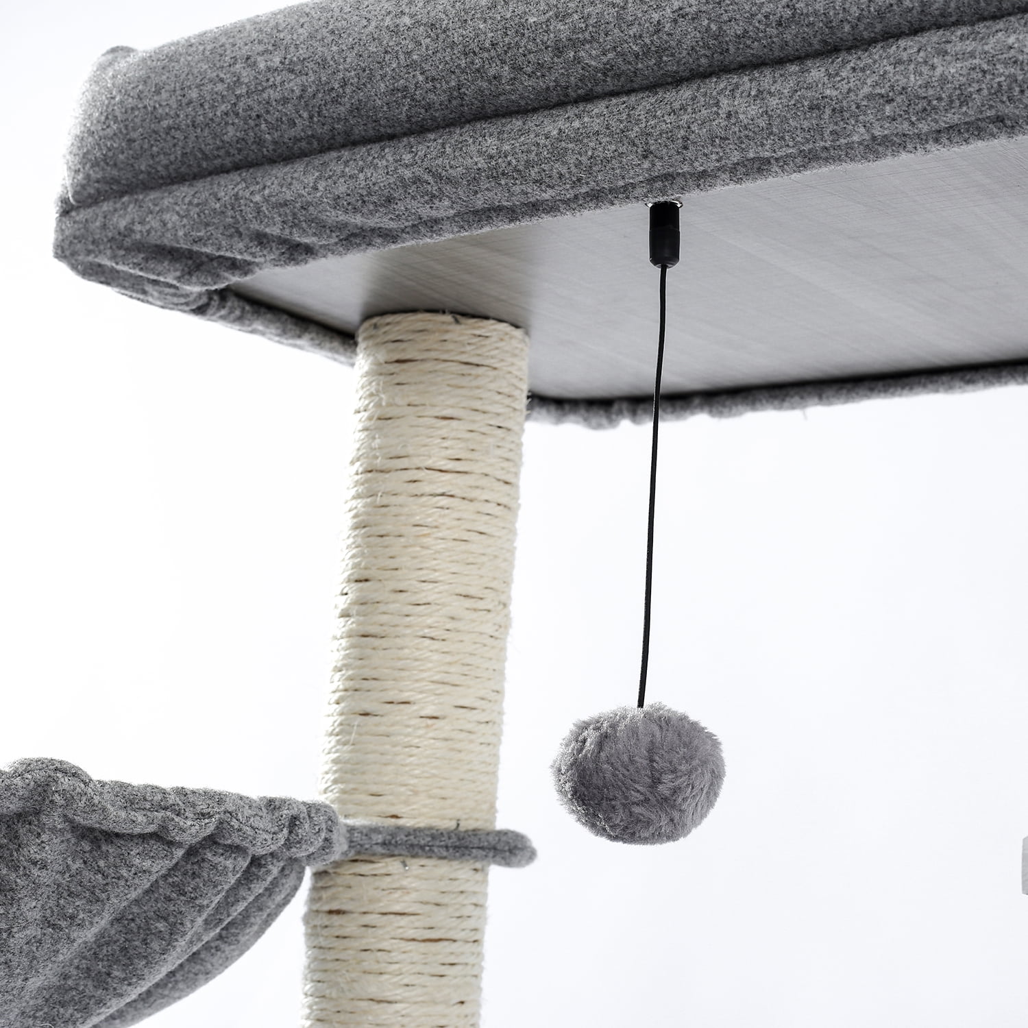 Pefilos 50" Cat Tree Tower for Indoor Cats Multi-Level Cat Condo with Scratching Board Cat Tree House, Gray Pefilos 50" Cat Tree Tower for Indoor Cats Multi-Level Cat Condo with Scratching Board Cat Tree House, Gray