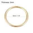 thumbnail image 2 of 30mm Metal O Rings Non-Welded for Straps Bags Belts DIY Gold Tone 10pcs, 2 of 5