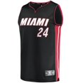 thumbnail image 2 of Men's Fanatics Haywood Highsmith Black Miami Heat 2021/22 Fast Break Replica Jersey - Icon Edition, 2 of 3