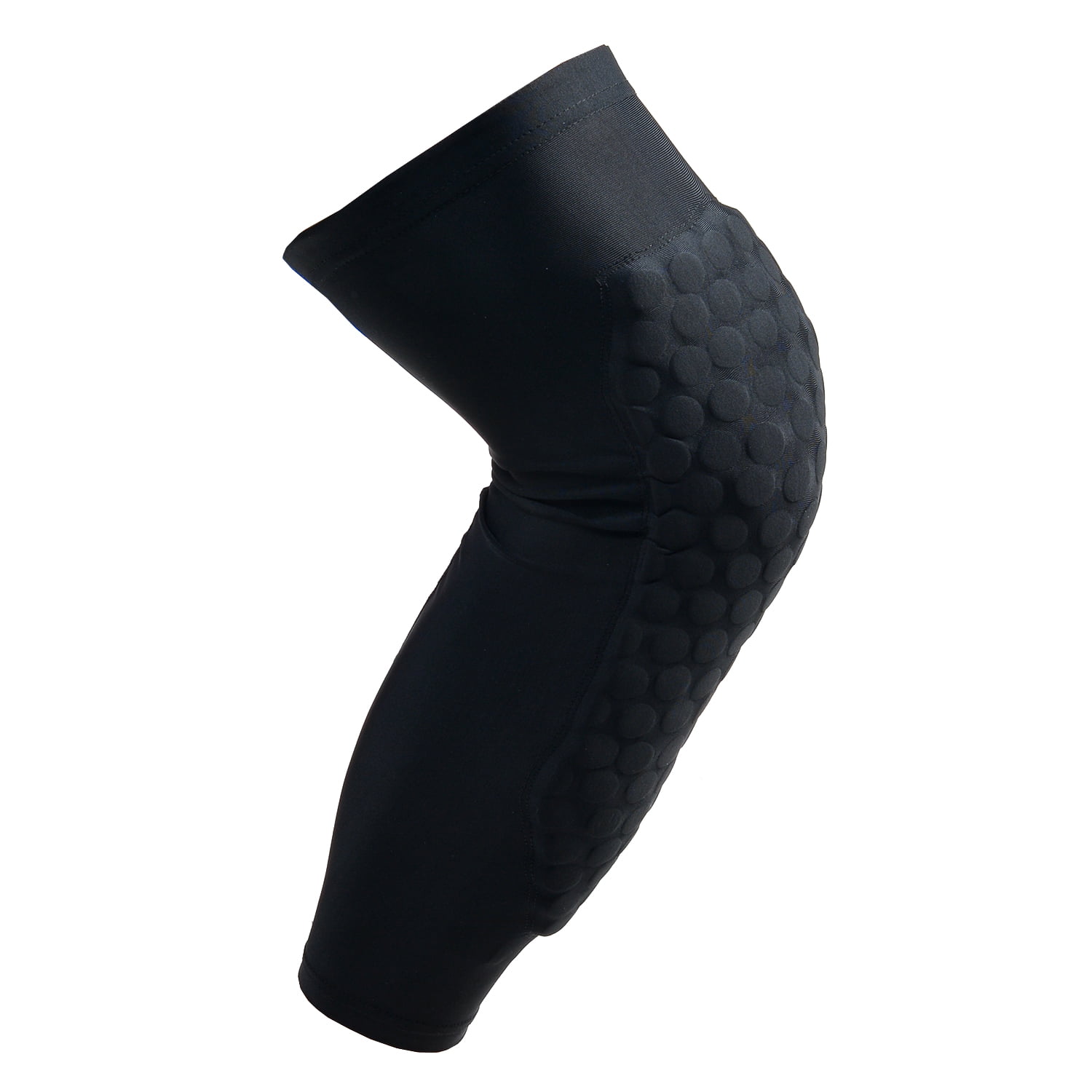 Quaanti 1PCS Breathable Sports Football Basketball Knee Pads Honeycomb Knee Brace Leg Sleeve Calf Compression Knee Support Protection Black, XL