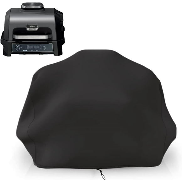 SHIQI-Waterproof Cover for Ninja Woodfire Pro XL Outdoor Grill, Compatible with Ninja BBQ Smoker Air Fryer OG800 and OG900 Series, Drawstring Design for Easy fit, Black (Fit for The Oven)