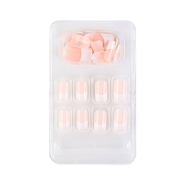 ziyahi False Nail Wearable Perfect Matching Simple to Wear No Irritating Odor Fake Fingernail Breathable Press Type Adjustable Paster Type 16 Type 32 F741 1Set
