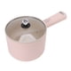 thumbnail image 5 of Olla caliente eléctrica de 1,8 l, antiadherente, con mango largo, sartén eléctrica multifunción para el hogar, dormitorio, enchufe europeo de 220V, color rosa, 5 of 5