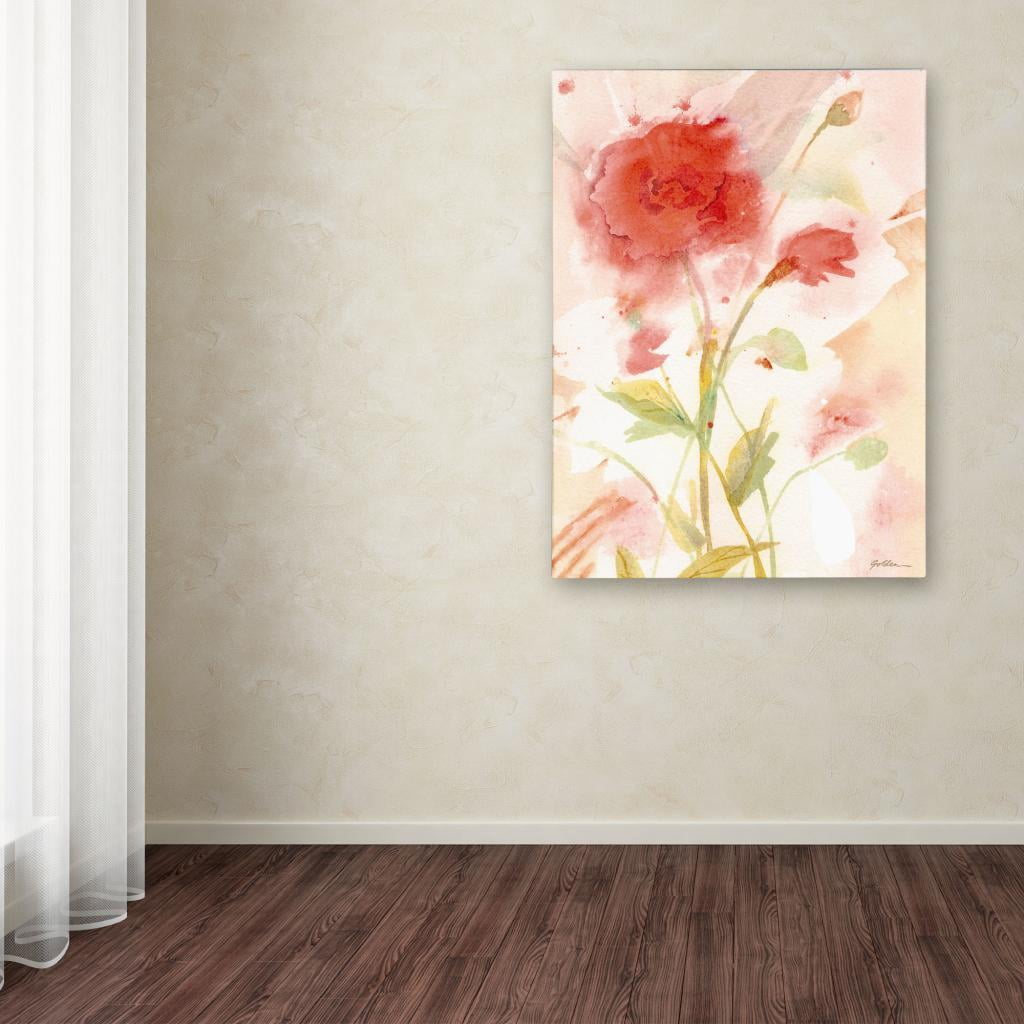 Trademark Fine Art "Wild Rose" Canvas Wall Art by Sheila Golden