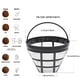 thumbnail image 2 of Paquete de 4 filtros de cesta reutilizables para cafetera n.º 4, aptos para la mayoría de cafeteras de goteo de 8 a 12 tazas, 2 of 4