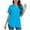 Sky Blue, variant on Jewelreauty Womens Summer Short Sleeve Shirts V Neck Keyhole Loose Fit T-Shirts Casual Pullover Solid Blouses (S, Black)