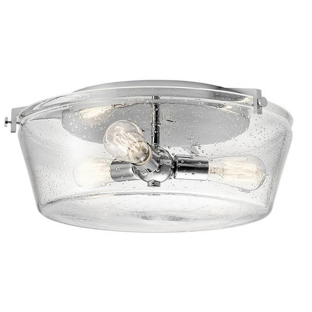 Kichler 45299CH Alton 75W 3 Light Flush Mount, Chrome