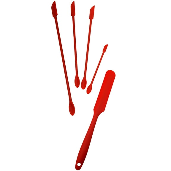 Simply Good 5 Tool Container Scraping Spatula Set - Premium Silicone - Get every last bit