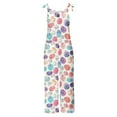 thumbnail image 4 of QATAINLAV Womens Easter Cute Bunny Eggs Print Outfit 2025 Spring Holiday Clothes Casual Cotton Linen Jumpsuits Loose Fit Wide Leg Rompers Overalls Multicolor XXL Clearance Sale, 4 of 6