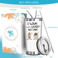 thumbnail image 3 of Best Friends Gifts for Women - Birthday Gifts for Women - I wish you lived next door 20oz White Tumbler - Unique Gifts for Friendship, Long Distance, Bestie, Sister, Hostess, BFF Gifts, 3 of 5