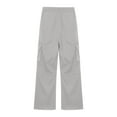 thumbnail image 5 of Gubotare Cargo Pants for Boys Slim Boys Cargo Pants Stretch Elastic Waist School Kids Twill Joggers Size 14-15 Years (Light Gray,14-15 Years), 5 of 6