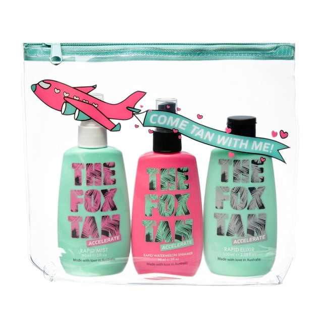 Set de viaje THE FOX TAN Jet Setter Pack 100 ml + 90 ml x 2