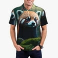 thumbnail image 1 of Fotbe Forest Plant Raccoon Camiseta Polo de Golf para Hombre con Estampado – Camisa Deportiva Transpirable con Cuello Abotonado-X-Large, 1 of 6