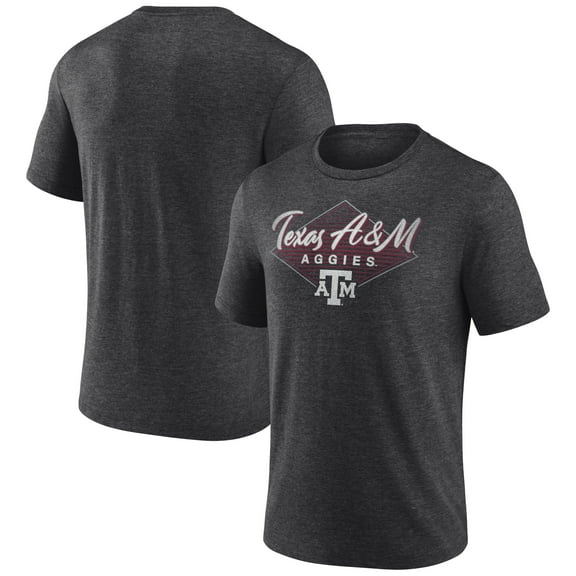 Men's Charcoal Texas A&M Aggies Diamond Script Tri-Blend T-Shirt