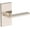Nickel, variant on Baldwin PVANACFR190 Anaheim Hills Privacy Door Lever Set - Black
