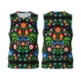thumbnail image 2 of Gaeub Roosters and Flowers Men's Mesh Basketball Jersey, Quick-Drying Sleeveless Top S-4XL, Loose Muscle Tank Top -Medium, 2 of 9
