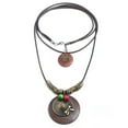 thumbnail image 7 of UDIYO Vintage Women Jewelry Dragon Leaf Wood Circle Necklace Multi-layer Sweater Chain, 7 of 7