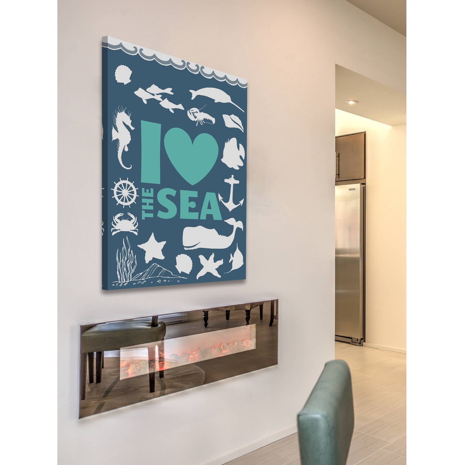 "The Sea" Painting Print on Wrapped Canvas
