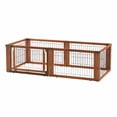 thumbnail image 2 of Richell Convertible Wooden Freestanding Pet Gate with Door Panel, 134" Wide, 2 of 2