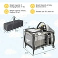 thumbnail image 3 of Gymax 4-in-1 Portable Baby Playard Nursery Center Bassinet w/ Music Box Canopy & Net, 3 of 10