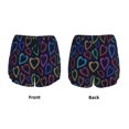thumbnail image 6 of Goofa Colored Hearts Printed Women 2 in 1 Running Shorts,Quick Dry Athletic Workout Shorts,High Waisted Athletic Shorts with Liner Pockets-XX-Large, 6 of 9