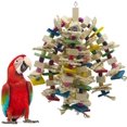 thumbnail image 1 of Large Parrot Chewing Toy - Bird Parrot Blocks Knots Tearing Toy Bird Cage Bite Toy for African Grey, Macaws Cockatoos, and a Variety of Amazon Parrots, 1 of 6