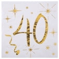 thumbnail image 1 of Deluxe 40th Birthday Beverage Napkins - Quality Materials, Trend-Setting Design for Your Big Day!, 1 of 1