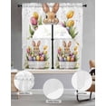 thumbnail image 3 of Spring Easter Kitchen Curtains Sets 36 Inch Length with Valance, Watercolor Eggs Botanical Bunny Swag Valances and Tiers Curtain Set Drapes Swag Curtains for Living Room, Bathroom, Bedroom, Cafe, 3 of 6