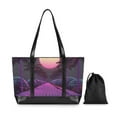 thumbnail image 7 of FORMRS Laptop Tote Bag for Women with 15.6" Computer Compartments Handbag, Black Neon Road, 7 of 7