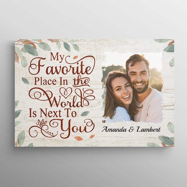 Mi Lugar Favorito Personalizado En El Mundo Está A Tu Lado Póster Regalos Divertidos Para Pareja Esposa Marido El Día De San Valentín La Madre De Cumpleaños De Navidad Tamaño Completo O Lienzo