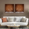 thumbnail image 3 of wall26 2 Piece Framed Canvas Wall Art for Living Room, Bedroom Wood Flower Theme Canvas Prints for Home Decoration Ready to Hang - 16"x16"x2 Panels, 3 of 4