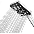 thumbnail image 1 of Square Shower Head, High Pressure Shower Head, Universal Adjustable Replacement Powerful Water Saving Shower Head, 6 Modes Shower Head (Water Saving Shower Head Without Hose), Chrome Plated [Energy Class A+++], 1 of 5