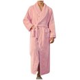 thumbnail image 5 of RXIRUCGD Peignoir Long pour Femme à Col Épaissi, Col Confortable, Robe de Nuit, Tenue d'Intérieur ( Rose, Taille : M ), 5 of 5