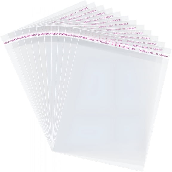 CCOCC Self Sealing Cellophane Bags, 5X7 Inches 200 Pcs Clear Resealable Cookie Bags Self Adhesive for Packaging Cookies, Favors, Products