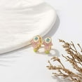 thumbnail image 2 of Tiny Evil Eye Small Hoop Earring 18k Gold Plated Protection Hamsa Hand of Fatima Mini Small Cuff Cartilage Earrings for Women Hypoallergenic Piercing Huggie Sleeper Hoops 8mm, 2 of 6