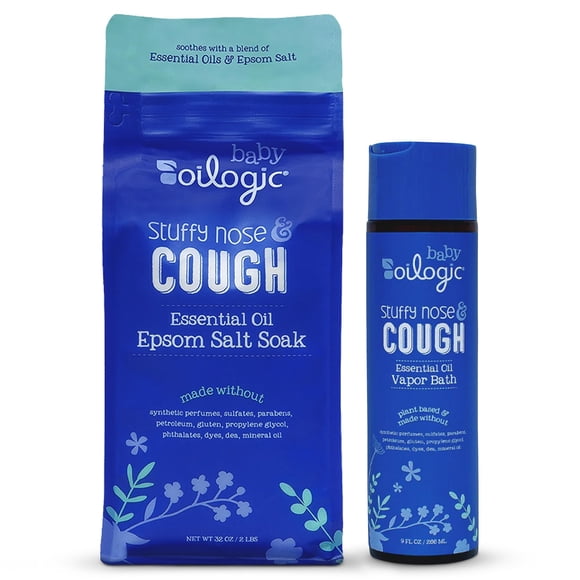 Kit de baño para bebé Oilogic para nariz congestionada y tos, 266 ml