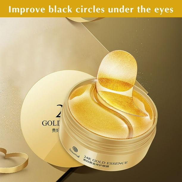 Pisexur Belleza Maquillaje Parche para ojos de oro de 24 quilates, ideal para bolsas y ojeras, 10 ml.para mujeres y hombres