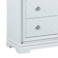 thumbnail image 4 of Benjara Axl 63 Inch 6 Drawer Wide Dresser, Mirror Trim, Crystal Accent, White Wood, 4 of 5