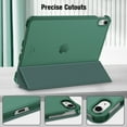 thumbnail image 6 of Fintie Case for iPad (A16) 11th Generation Case 2025, iPad 10th Generation Case 2022, Slim Shell Hard Translucent Frosted Back Stand Cover with Pencil Holder, Auto Sleep/Wake, Midnight Green, 6 of 9