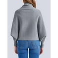 thumbnail image 5 of Autumn/ Winter Open Front Casual Solid Color Women's Loose Knitted Cardigan, 5 of 6