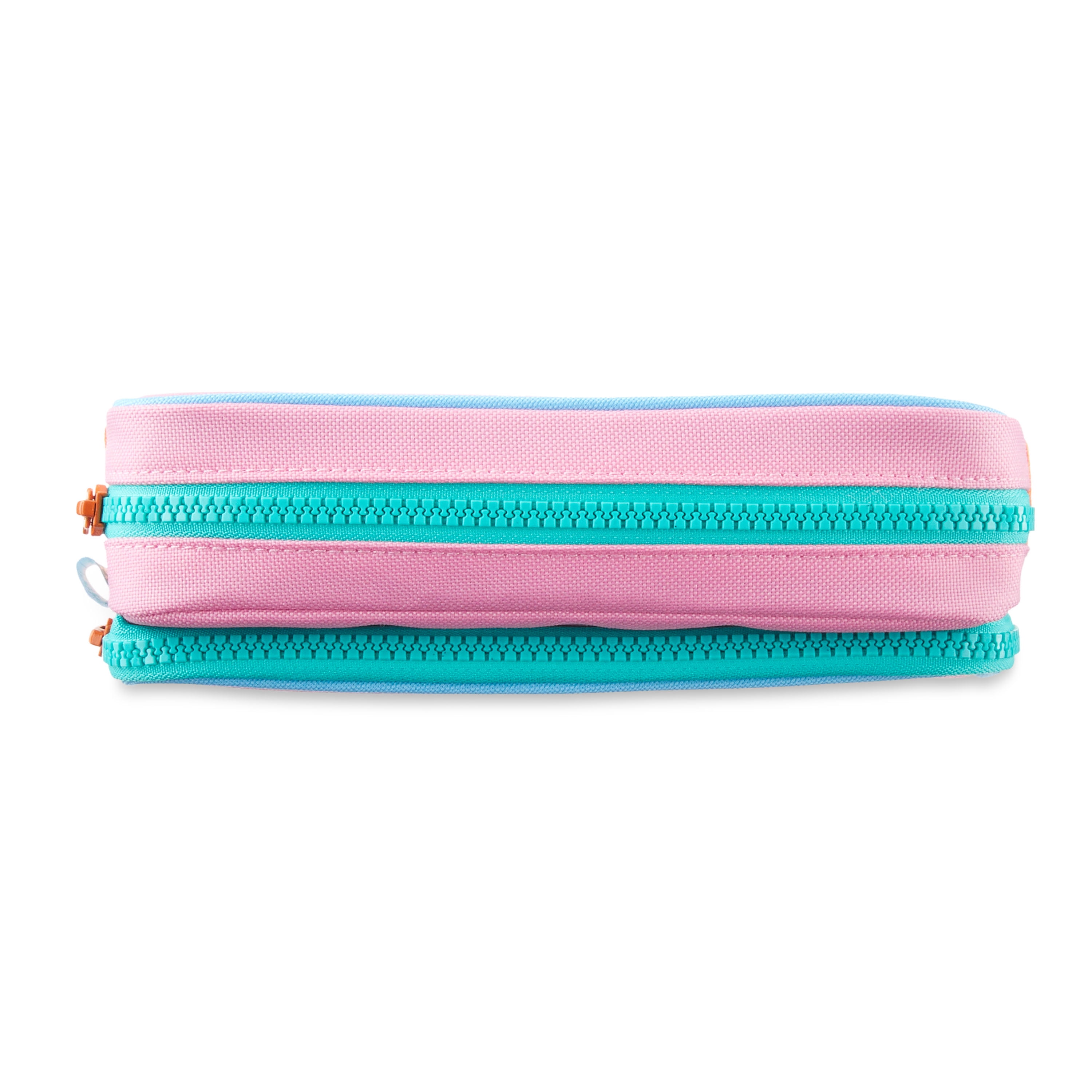 Pink Fuchsia Burst Cloth Zipper Pencil Pouch Case by Pen+Gear **Brand New**